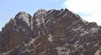 Von Nordwesten: Links die östliche, rechts die Westliche Praxmarerkarspitze