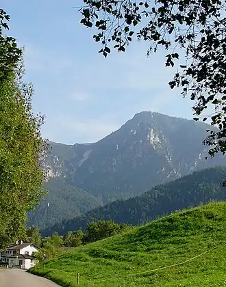 Blick auf den Predigtstuhl von Karlstein aus gesehen