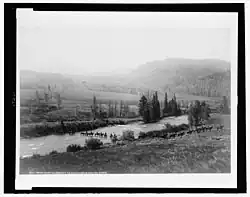 Präsident Chester A. Arthur querte den Gros Ventre River bei seiner Reise in den Yellowstone-Nationalpark im Jahr 1883