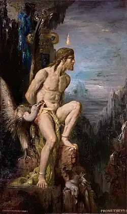 Der gefesselte Prometheus auf einem Gemälde von Gustave Moreau, 1868. Musée Gustave Moreau, Paris