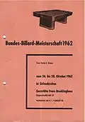 Deckblatt des Prospekts zur deutschen Meisterschaft 1962 in Gelsenkirchen