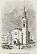 Evangelische Kirche in Alexandria (in einer Darstellung von 1878)
