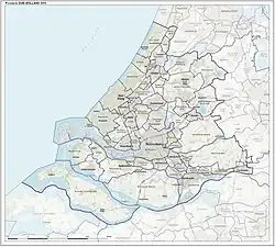 Karte von Zuid-Holland