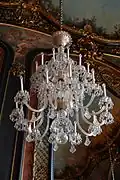 Kronleuchter mit geschliffenen Pendeloques, 18. Jahrhundert, Museum Schloss Pszczyna