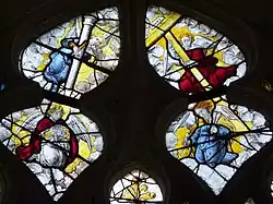 Grablegung und Auferstehung, Engel und Leidenswerkzeuge