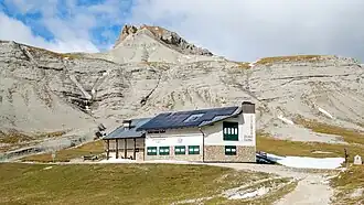 Puezhütte und Puezkofel