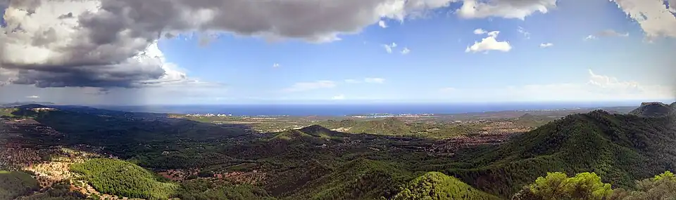 Aussicht nach Süden (Portocolom und Cala d'Or)