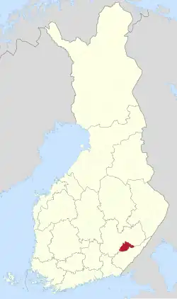 Lage von Puumala in Finnland