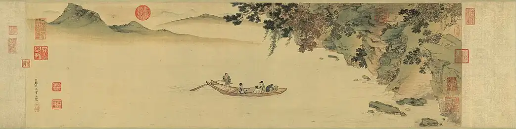 Am Roten Fels, Qiu Ying (frühes 16.&nbsp;Jahrhundert)