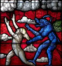 Eine junge Frau wird von einem Dämon verfolgt