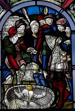 Josef wird von seinen Brüdern in einen Brunnen geworfen