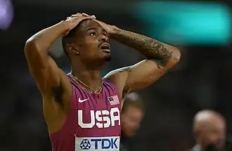 Quincy Hall bei den Weltmeisterschaften 2023 in Budapest