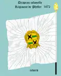 Leibfahne des Régiment de Pfyffer 1672 (Rückseite)