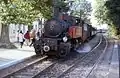 Zug mit Mallet-Lokomotive Nr. 413 im Bahnhof Tournon