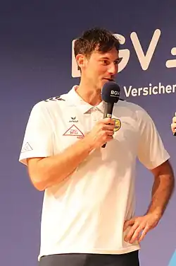 Uwe Gensheimer bei der Saisoneröffnung der Rhein-Neckar Löwen 2024