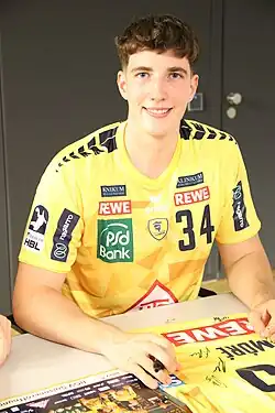 Valentin Willner bei der Saisoneröffnung der Rhein-Neckar Löwen 2024