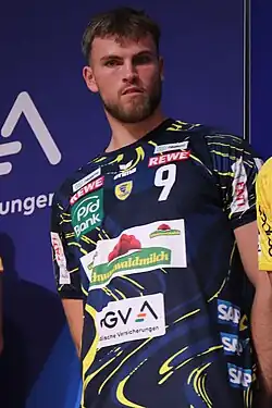 Steven Plucnar bei der Saisoneröffnung der Rhein-Neckar Löwen 2025