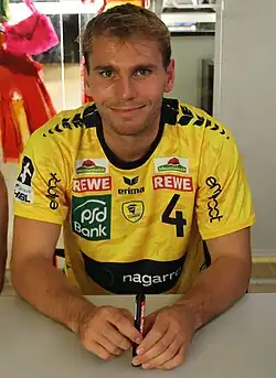 Mathias Larson bei der Saisoneröffnung der Rhein-Neckar Löwen 2025