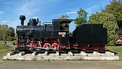 Rumänische Dampflokomotive CFF 704.209 im Freilicht-Dampflokomotiven-Museum Reșița
