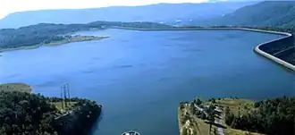 Luftbild des Oberbeckens auf dem Raccoon Mountain (TVA-Photo)