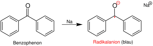 Bildung des mesomeriestabilisierten Radikalanions