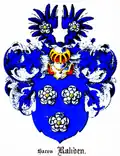 Wappen der Barone von Rahden im Baltischen Wappenbuch