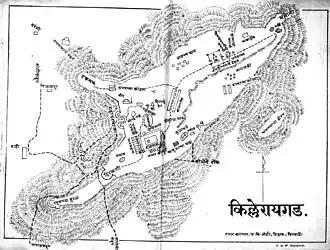 Karte der Höhenbefestigung