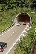 Raischibe Autobahn-Tunnel, Blick Richtung Chur