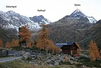 Debantgrat, Ralfkopf und Glödis von der Lienzer Hütte