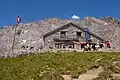Die Hütte von unten