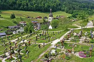 Teil des Bergfriedhofs