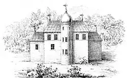 Vorgängerbau (vor 1590), Zeichnung von J. Köhler ca. 1861