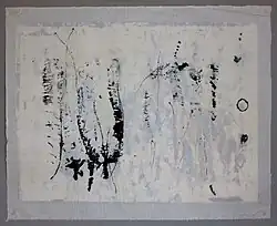 Johannes Rath, Andeutungen, 1506–57, Mischtechnik auf Japanpapier, 1957, 61 cm × 75 cm