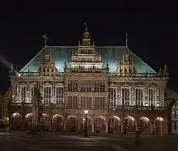 Bremer Rathaus bei Nacht