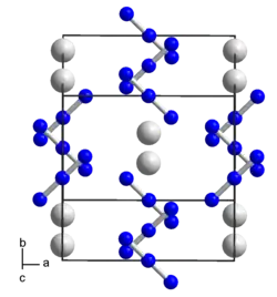 Kristallstruktur von Rubidiumazid