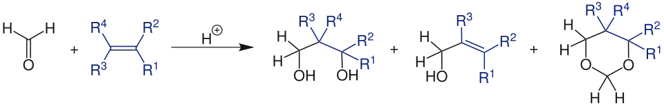 Übersichtsreaktion der Prins Reaktion