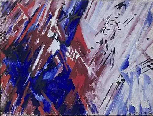 Michail Larionow, Rayonismus Rot und Blau (1911)