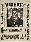 Plakat aus London mit extrem fetter Fat Face, 1840er Jahre