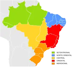Regionalaufteilung 1913