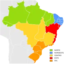 Regionalaufteilung 1938