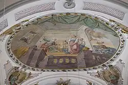 Deckengemälde im Chor, heiliger Nikolaus