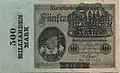 500 Milliarden Mark, Inflationsgeld, 1923