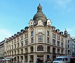Reichshof, rechts die Grimmaische Straße (2012)