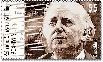 Briefmarkenausgabe anlässlich des 100.&nbsp;Geburtstages von Reinhard Schwarz-Schilling (Briefmarken-Jahrgang 2004 der Bundesrepublik Deutschland)