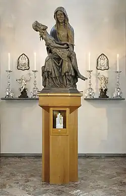 Reliquiar im Sockel des Telgter Gnadenbildes