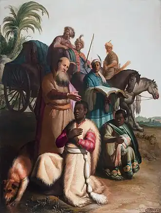 Die Taufe des Kämmerers, 1626, Öl auf Eichenholz, 63,5&nbsp;× 48&nbsp;cm, Museum Catharijneconvent, Utrecht