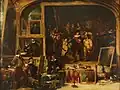Rembrandts Studio, John Scarlett Davis, 1841, Öl auf Leinwand, Hereford Museum and Art Gallery
