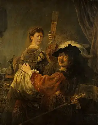 Rembrandt und Saskia im Gleichnis vom verlorenen Sohn, Öl auf Leinwand, um 1635, Staatliche Kunstsammlungen Dresden