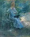 Pierre-Auguste Renoir: Jeune fille lisant dans un jardin