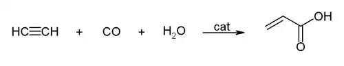 Hydrocarboxylierung von Acetylen